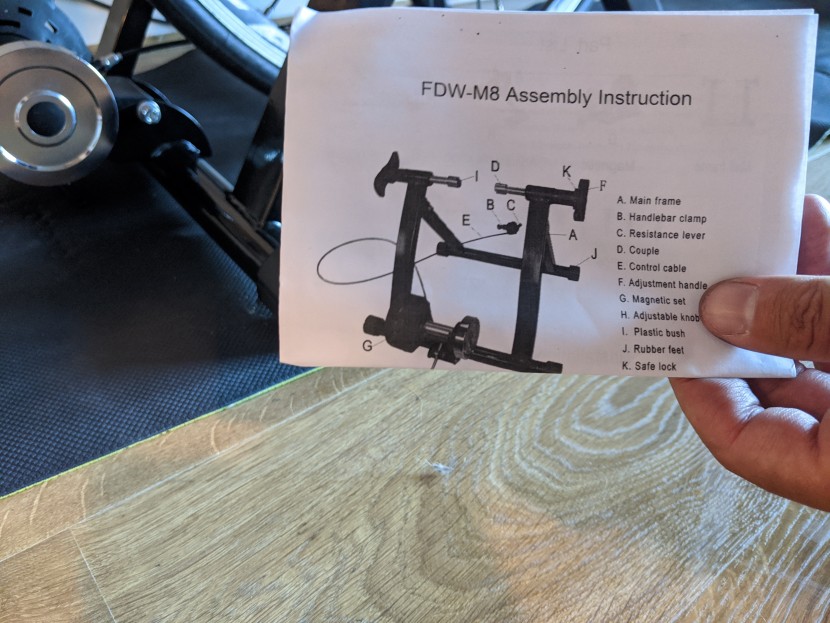 fdw bike trainer - one benefit of a basic trainer is the simplistic setup.