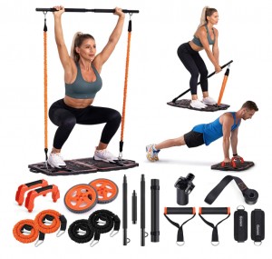 Portable Yoga Exercise Pilates Stick with Resistance Band Pilates Bar -  China Yoga Pilates Bar Kit and Pilates Bar Gym Stick price