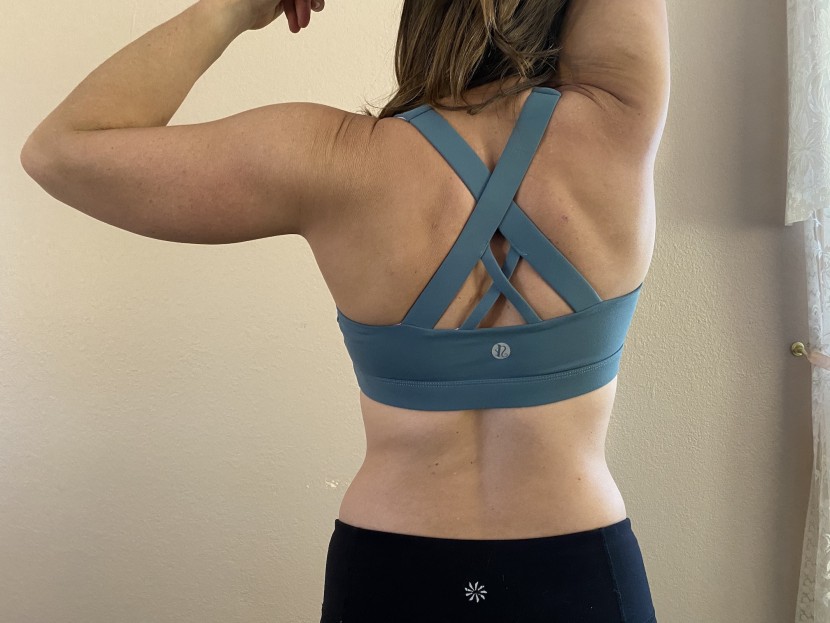 bra - the running girl criss-cross moves with the body. the criss-cross...