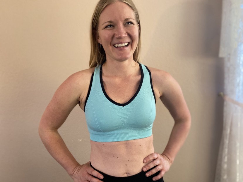 bra - a sporty option that comes in a glimmering three-pack, designed to...