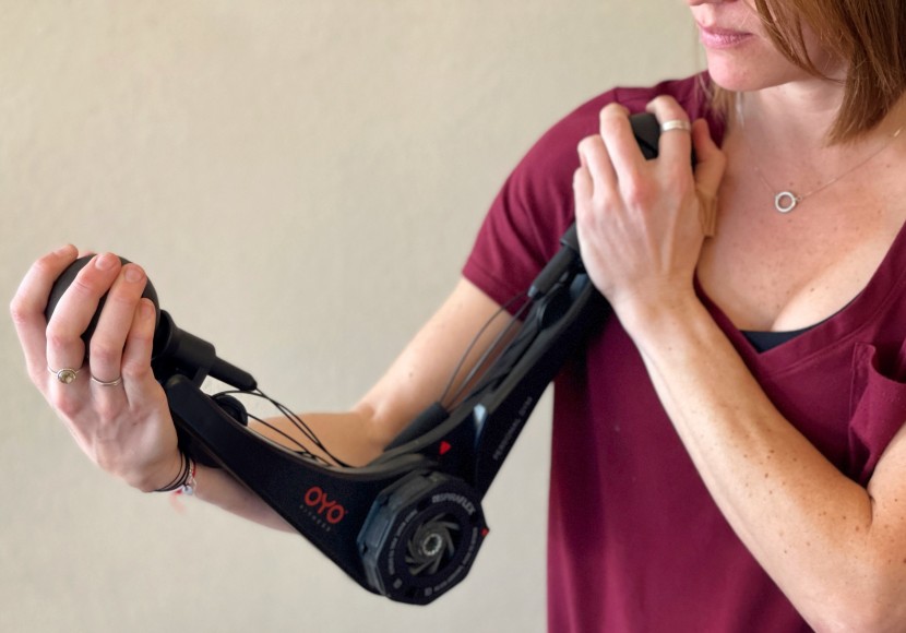 portable home gym - this may look like a bionic arm, but don&#039;t be fooled. the oyo system...