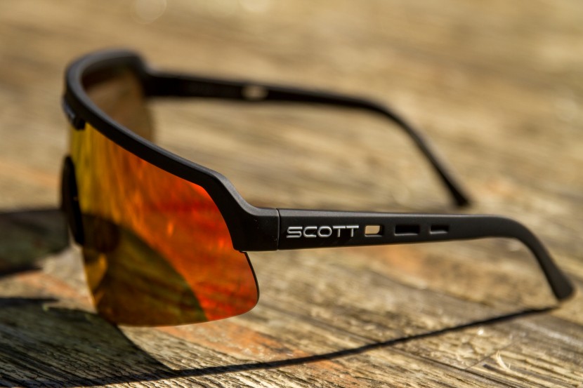 scott sport shield - the dropped-arm design keeps these glasses from interfering with...