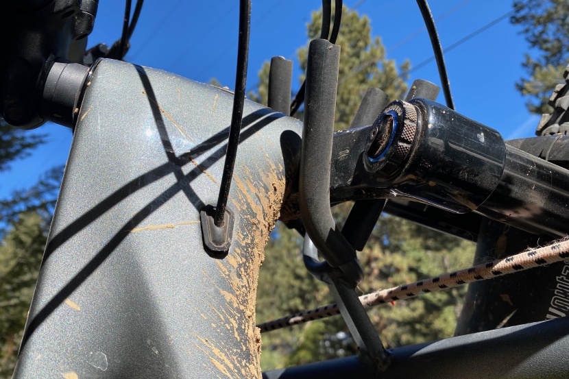 north shore nsr-6 - the rubber-coated fork cradle holds the bike by the corn of the...