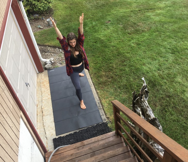 exercise mat - the stamina fit to fold can be used under exercise equipment or for...