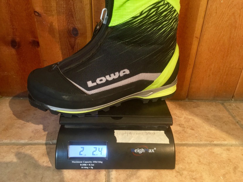 lowa alpine ice gtx - weighing in.