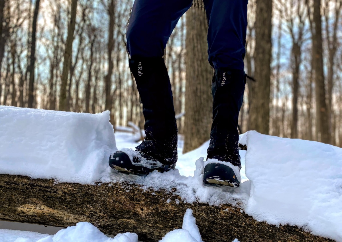 Rab Muztag GTX Review (Even though they cover half your leg, the stretchy elastic top closure is comfortable and the main body of the gaiter...)