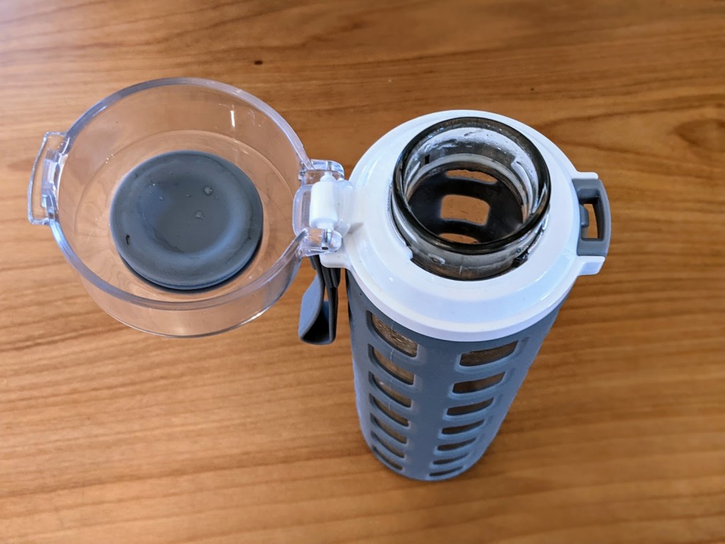 Ello Syndicate BPA-Free Glass Water Bottle With Screw On Leak Proof Lid 20  oz
