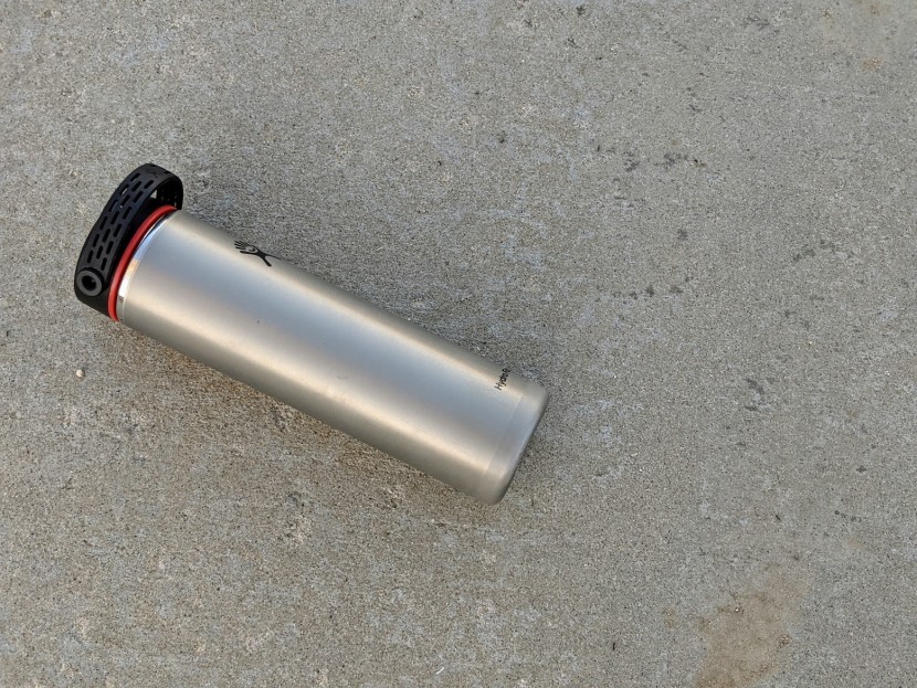 hydro flask lightweight wide mouth trail series - so durable you can hardly tell this one just went through our drop...