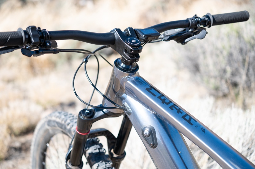 commencal meta power tr ride - the power button is near the top of the down tube, streamlined...