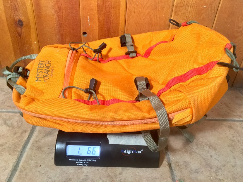 climbing backpack - our trusty weighmax 2822 hard at work.