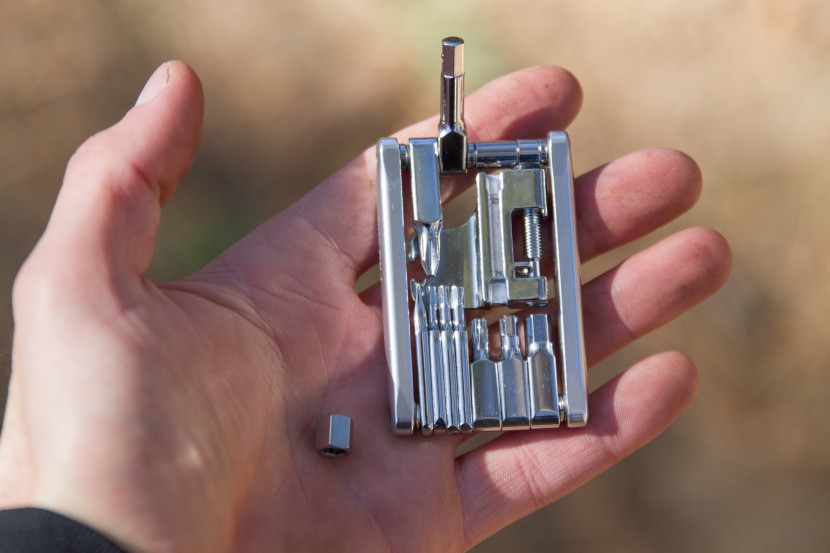 pro bike tool 17 in 1 - the small 8mm bit that fits over the 5mm hex wrench could easily be...