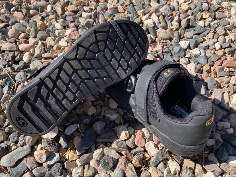 crankbrothers stamp boa- unisex - you can see how the soles tread pattern mimics the stamp pedal.