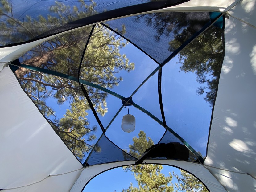 camping tent - the open ceiling gives a nice vantage point for stargazing when the...