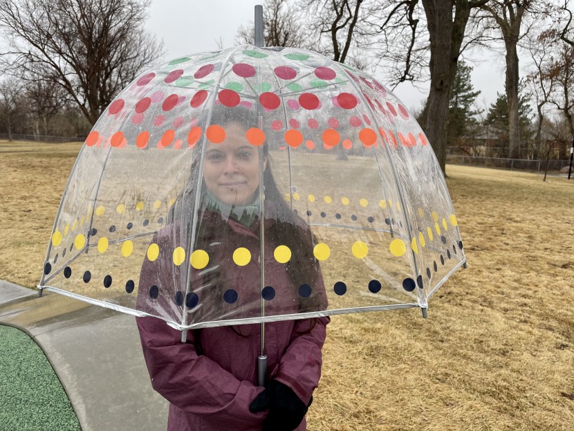 umbrella - we love that we can tuck ourselves inside and still see where we're...