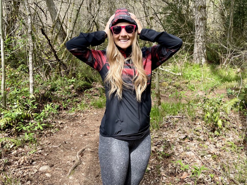 the hood of the agile stays in place without forcing you to stop and...