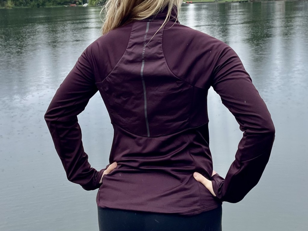 running jacket womens - we love the reflective line on this cozy jacket.