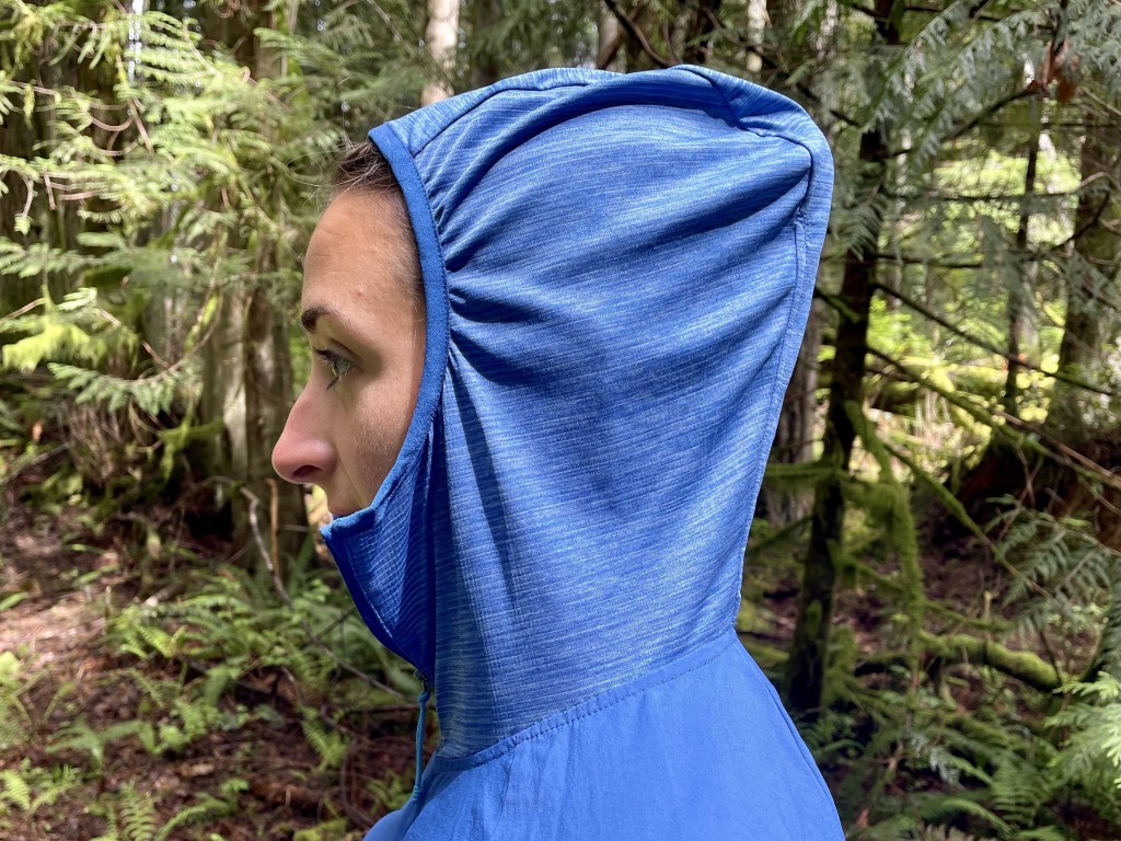 running jacket womens - we love this lightweight hood for added warmth on chilly days.