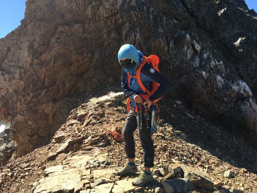 mountaineering backpack - gearing up for an alpine rock ridge with the gregory alpinisto lt 38.