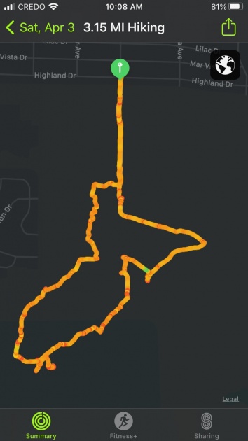 deep in the fitness app, you can find a schematic of any distance...