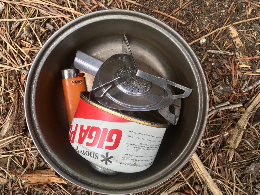 primus essential trail - the shape of the essential trail was a bit awkward in our 1-liter pot.