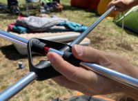 The hub setup on the REI Grand Hut.