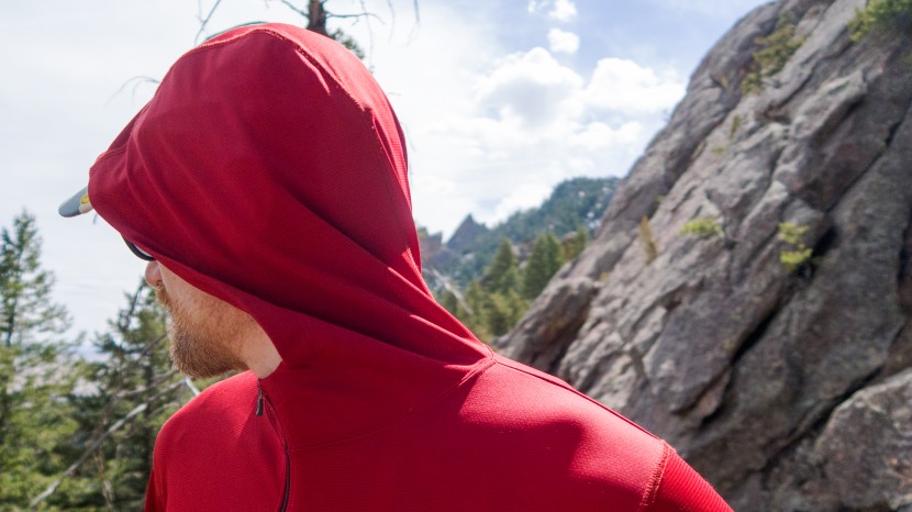 montbell cool hoodie - the shirt cut is generous, including the hood.