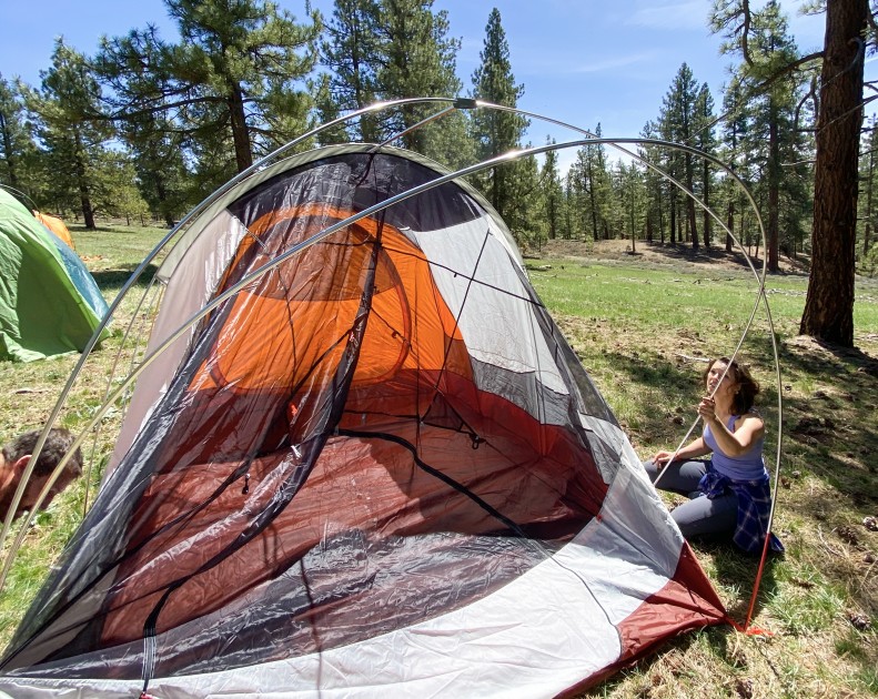 camping tent - a dual hub system sure didn&#039;t help with the speed of pitching but it...