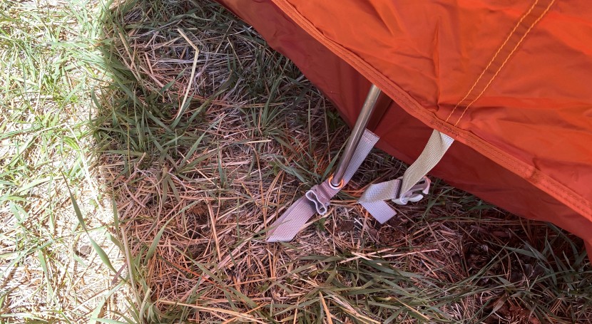 camping tent - color-coded clips and poles make for happy tent pitchers.