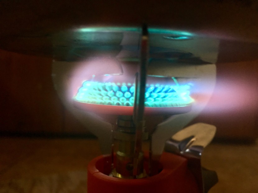 coleman peak 1 - the peak 1 in our wind test. the fan is out of frame to the left.