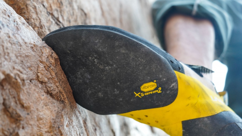 climbing shoes - despite lots of arguing, we were never able to determine which brand...