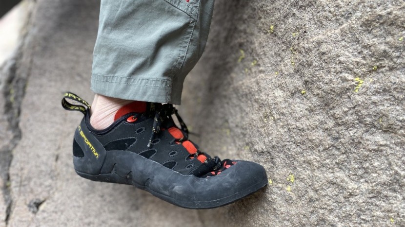 climbing shoes - the tarantulace lacks the support of some sturdier premium shoes...