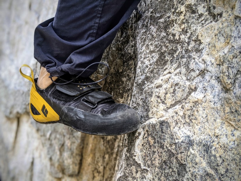black diamond zone for women - standing on tiny granite edges in the zone.
