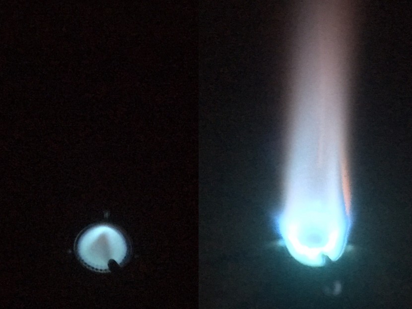 gsi outdoors pinnacle 4 season - the pinnacle turned down super low (left) which helped it simmer...