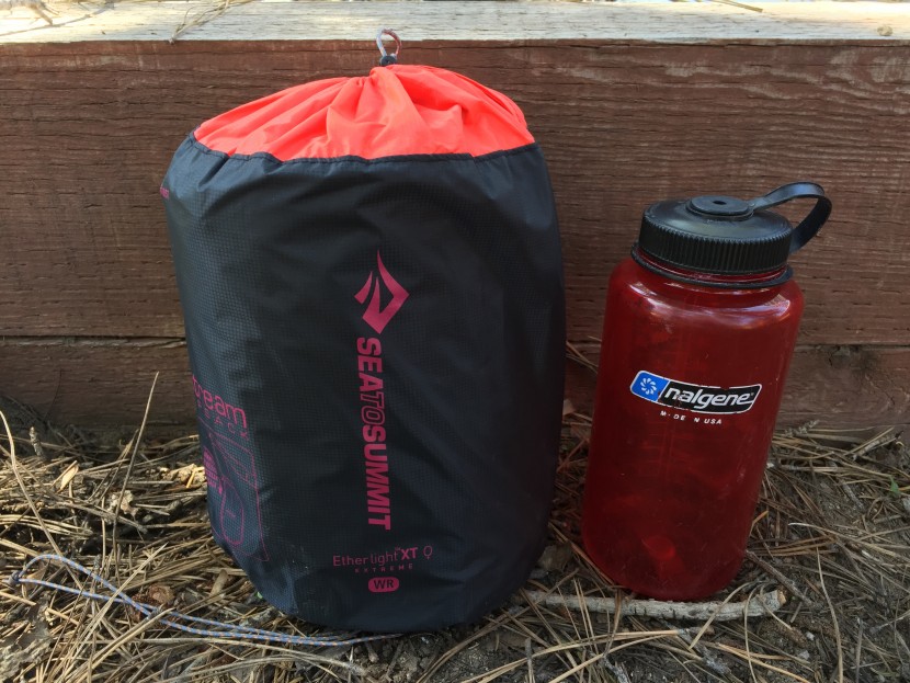 sea to summit ether light xt extreme for women - the extreme packs down relatively small for how much insulation it...
