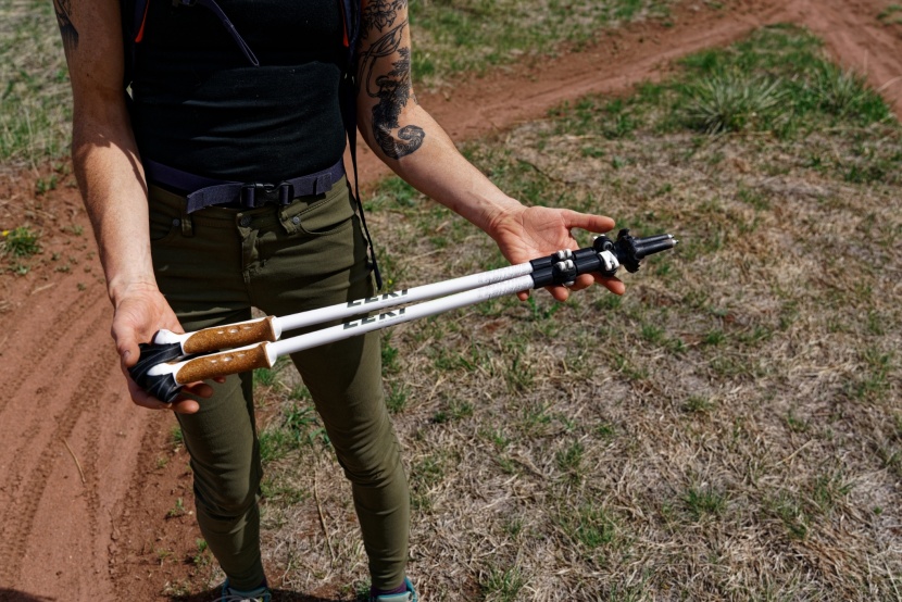 leki cressida cor-tec for women - fully collapsed, the cressida cor-tec poles are 25.inches, which is...