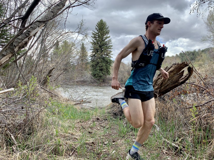 hydration pack for running men - we love these soft flasks and the positioning of the leakproof...