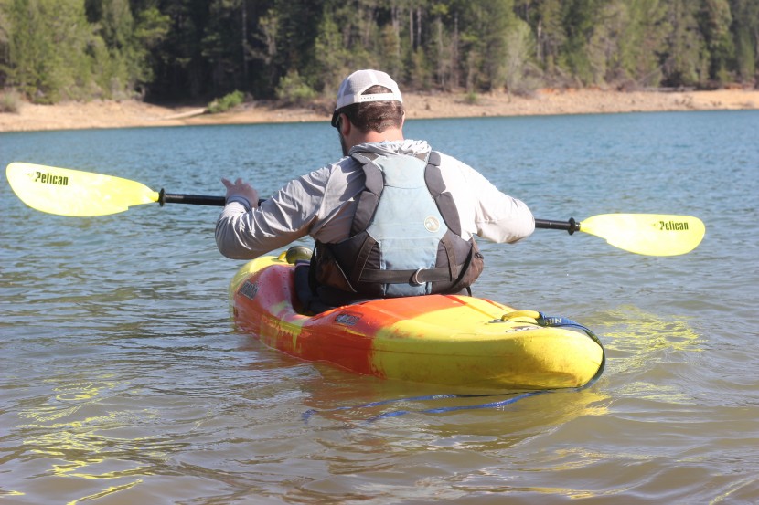 pelican poseidon - the snap button system is relatively easy to use when the paddle is...