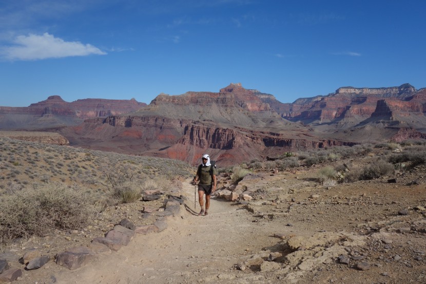 sun hat - testing the or sun runner in the grand canyon.