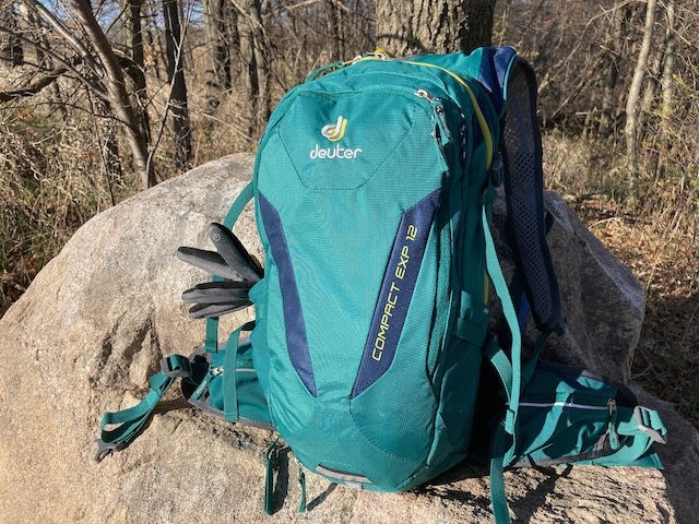 deuter compact exp 12 - mesh side and hip pockets are nice for quick access items.