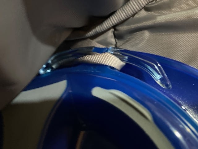 camelbak octane xct 70 - getting the bladder connected onto its leash inside the pack is...