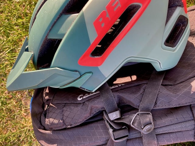 the external straps allow attachment of a helmet.