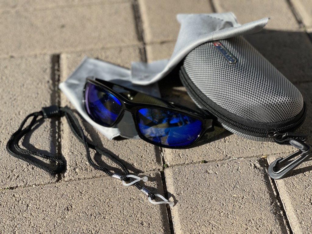 RIVBOS RB833 Mens Black Polarized Sports Full Rim Wrap Sunglasses