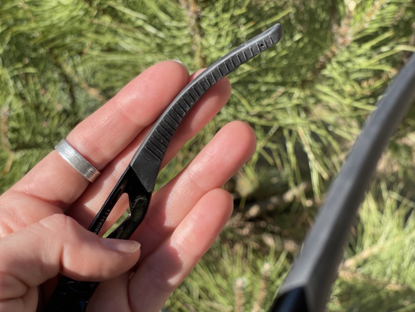 rivbos polarized - the back half of the bows is a solid rubbery piece that's fully...