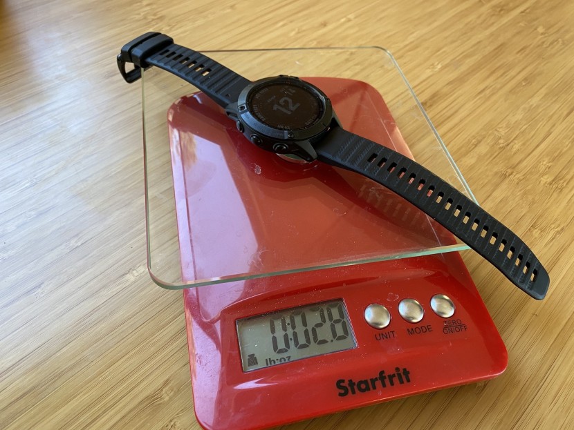 garmin fenix 6 pro - this is a heavier watch with a larger watch face. while it doesn't...