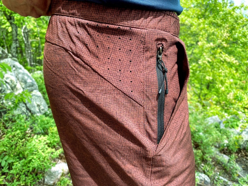 rei co-op active pursuits shorts - ventilation holes on both hips help disperse heat.