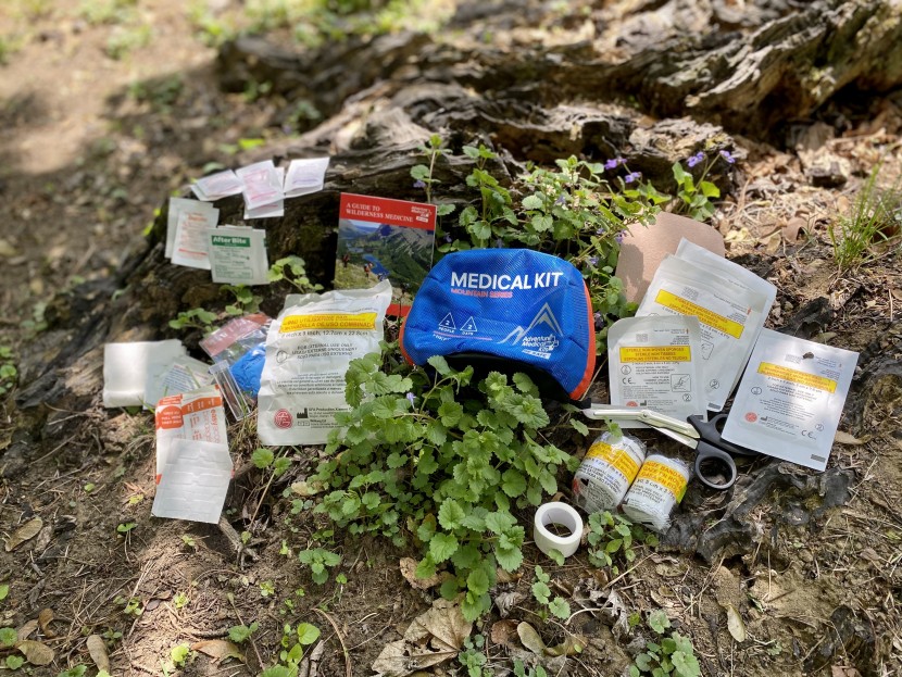 first aid kit - some kits, like this one, are intended for short backcountry trips...