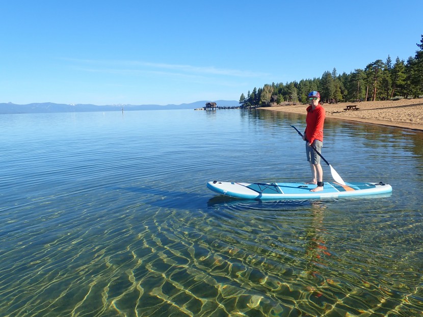 tahe beach shoreline - launching the tahe was easy using the front and back handles to help...