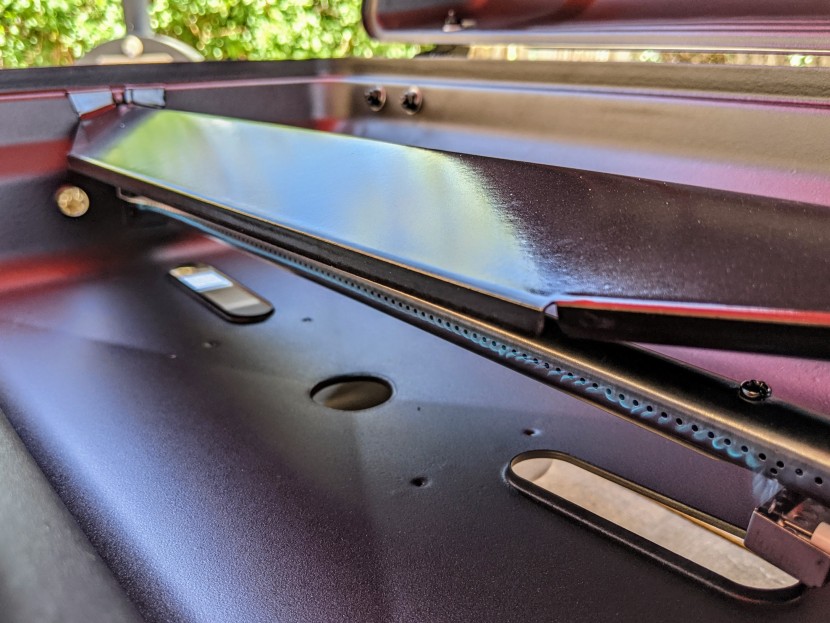 char-broil 240 portable - you will notice the flames flickering in the foreground, a result of...