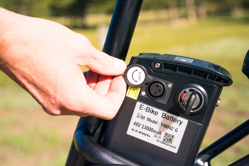 rattan folding electric bike - the battery can be removed from the bike when it is unlocked by...