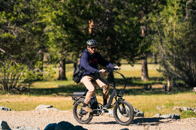 rattan folding electric bike - with girthy tires and a suspension fork, the rattan is suitable for...